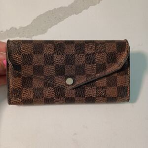 Authentic Louis Vuitton Damier Ebene Josephine Long Bifold Wallet